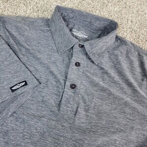 Straight Down Mens Medium Gray Static Performance Stretch Golf Polo SS